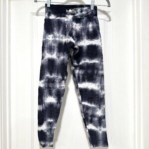 Booty By Brabants Black White Tie Dye Full Length Leggings